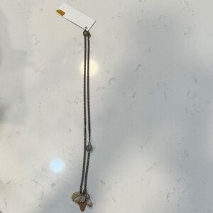 Long Antiqued Charm Necklace with Tags